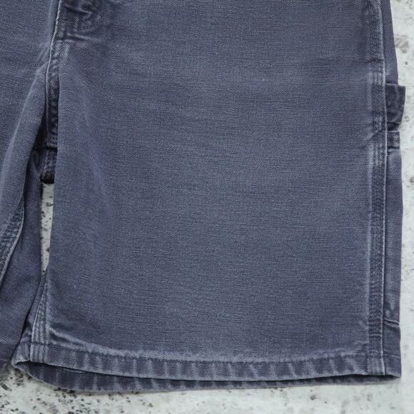 RARE Vintage Carhartt B25 PTB Petrol Blue - Grey Carpenter Shorts 30x8 - Picture 12 of 14